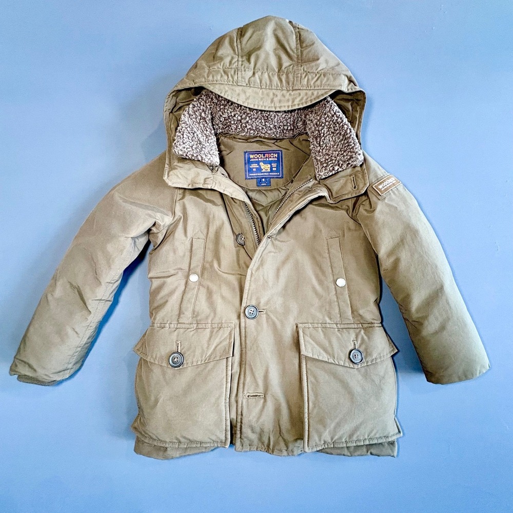Woolrich John Rich & Bros "Arctic" Parka Khaki‎ Down Jacket – Size 6 – Hood Coat